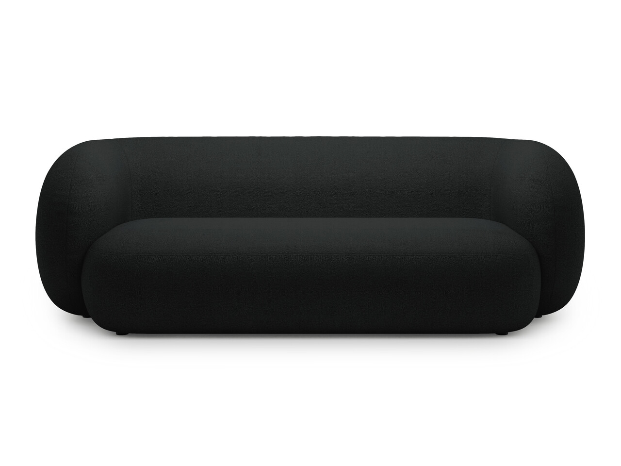 Canapea modulara 3 locuri, Kate, Micadoni Home, 213x99x76 cm, tesatura boucle, negru - imagine 5